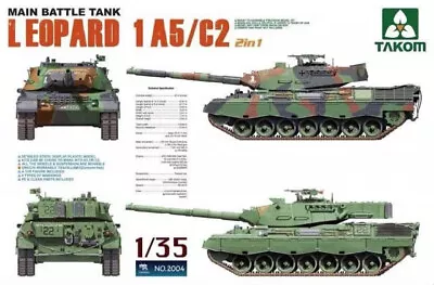 1/35 Takom Main Battle Tank Leopard  1 A5/C2 Plastic Model Kit • $50.04