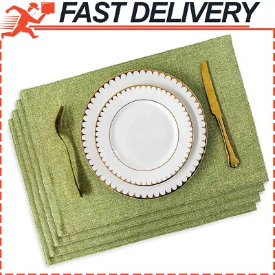 $26.64 • Buy Placemats Set Of 4 Heat Resistant Dining Table Place Mats Kitchen Table Mats