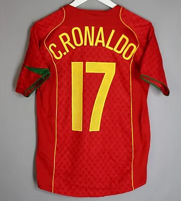 Portugal 2004 2005 2006 Home Shirt Nike National Team #17 C. Ronaldo Xl Boys • $71.99