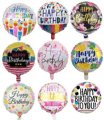 £1.89 • Buy 18inch Happy Birthday Round Celebration Party Decoration Foil Helium Balloon