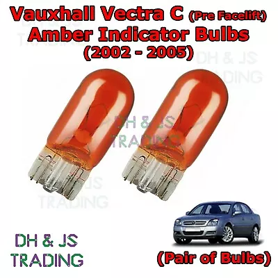 For Vauxhall Vectra C Amber Side Indicator Bulbs 501 Side Tail Pair (02-05) • $4.16