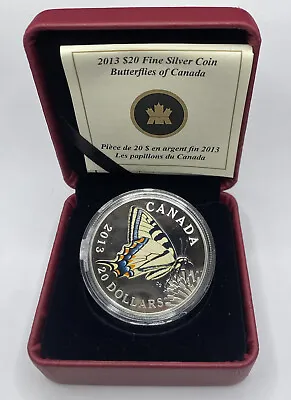 Canada 2013 20 Dollar Tiger Swallowtail Butterfly Coin In Box • $87