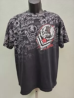 Metal Mulisha Skull Graphic T-shirt Men's Size Large Black Grunge • $13.99