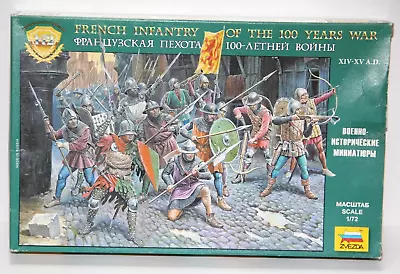 Zvezda 1:72 Soldier Kit French Infantry Of The 100 Years War Xiv Art 8053 • £10.62