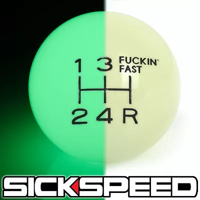 Glow Green/black Fing Fast Shift Knob 5 Speed Short Throw Shifter 12x1.25 K03 • $24.55