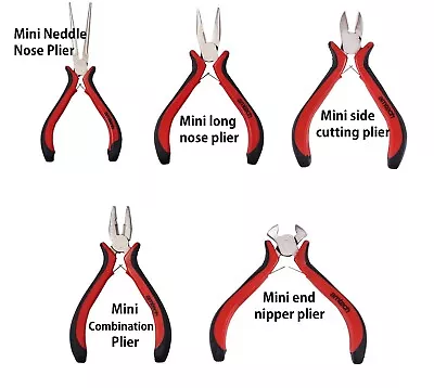 £3.49 • Buy Mini Small Pliers Precision Jewellery Craft Long / Side / Top / Bent Pliers SET
