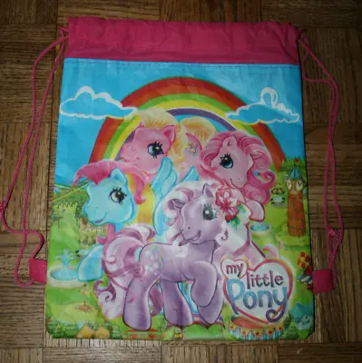 Kids My Little Pony Gym Bag PE School Swim Sports Drawstring Girls Bag Backpack • $7.75