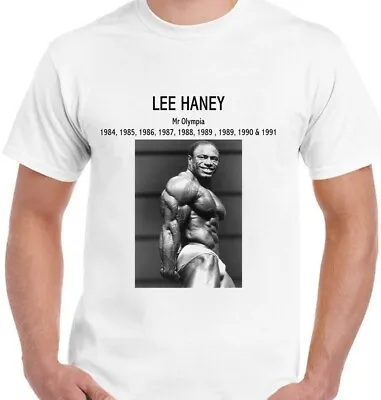 Lee Haney T Shirt - Body Building Image - New M White Mr Olympia USA Fitness • £5