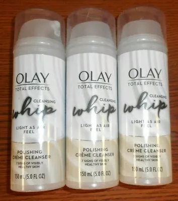 $25.49 • Buy LOT OF 4 OLAY TOTAL EFFECTS CLEANSING WHIP POLISHING CREME CLEANSER 5.0oz EACH