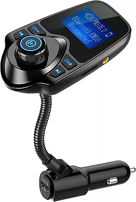 Wireless Bluetooth FM Transmitter Car Kit 1.44  Screen USB Charger For Smartphon • £21.19