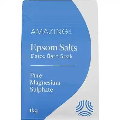 Amazing Oils Pure Epsom Salts Detox Bath Soak 1kg • £17.25