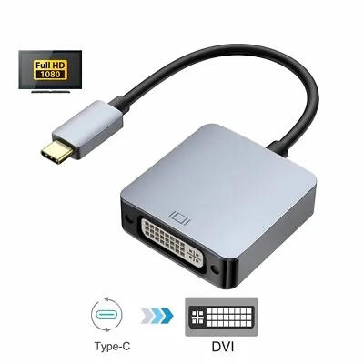 Type C To DVI Cable Adapter Thunderbolt USB 3.1 USB C To DVI-D For Macbook Pro  • $13.99