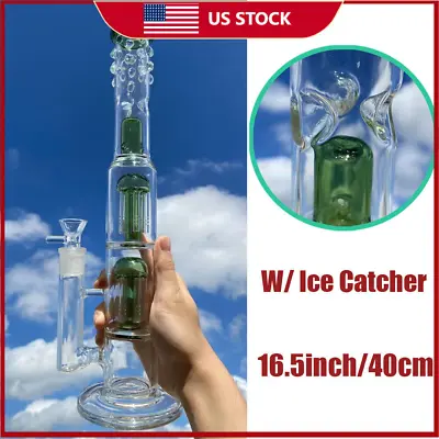 $34.19 • Buy 16  Heavy Glass Bong Hookah Tree Dome Percolator Water Pipe Shisha W/ 18mm Bowl