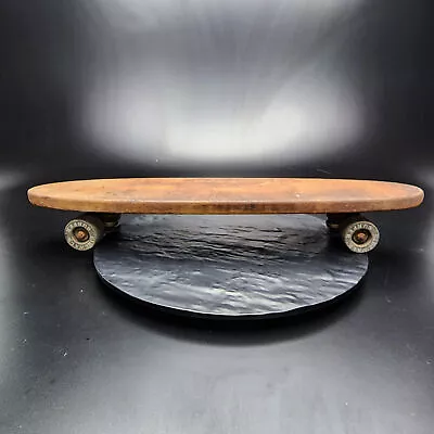 Antique 1960s Wood Skateboard Surfer Sidewalk Surf Metal Wheels • $99.95