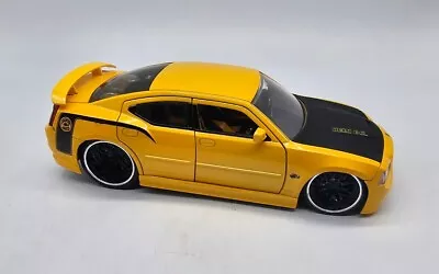 Jada 2007 Dodge Charger SRT8 Bigtime Muscle Yellow/Black 1/24 Scale  • $10.50