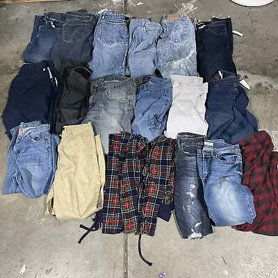 Lot Of 19pcs Jeans Pants Mix Sizes Bulk Calvin Klein David Taylor L.L Bean Levis • $25