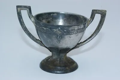Vintage Roman E144 Silver Trophy Cup - Floral Motif Flared Opening • $23
