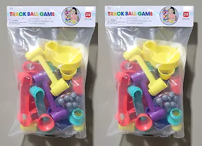 Track Ball Marble Run Building Set Game 2 Bag Set 56 Total Ramp Pieces & Balls • $17.95