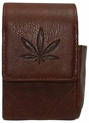 Cigarette Storage Organizer Genuine Leather Tobaccos Pouch Lighter Holder Logos • $19.99