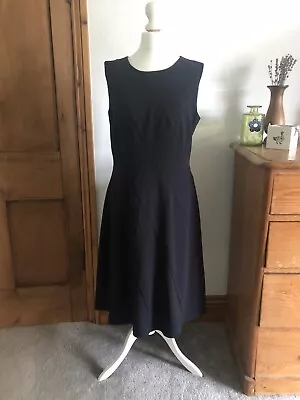 Marks And Spencer Collection Navy Fit And Flare Dress UK 10 • £10