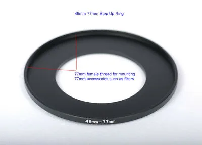 Step Up Adapter Ring 49mm-77mm 49-77 Mm For Camera Lens Filter UV CPL ND GND • $8.85