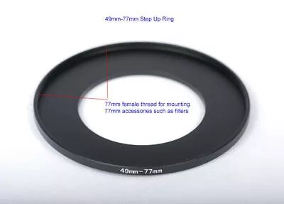 Step Up Adapter Ring 49mm-77mm 49-77 Mm For Camera Lens Filter UV CPL ND GND • $8.85