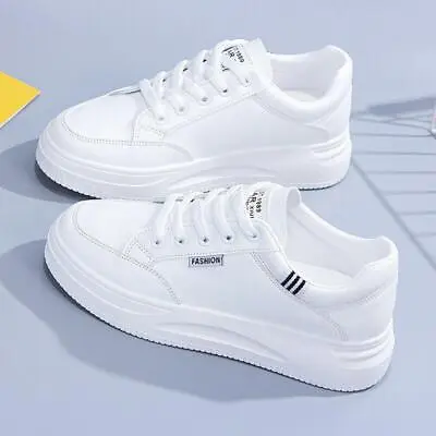 Zapatillas De Deporte Para Mujer Zapatos Deportivas Blancos Moda Tenis Elegante • $27.99