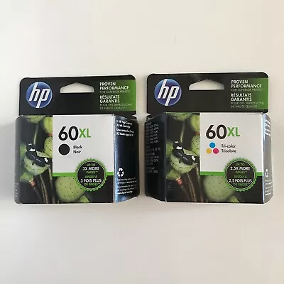 Genuine HP 60XL Ink Cartridge - Black & Tri Color NEW  Sealed EXP 2016 • $39.95