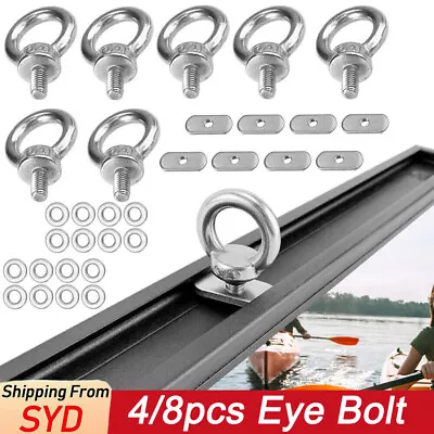 8X Eye Bolt Tie Down Kit For Rhino Pioneer Platform Roof Rack Fix The 4WD Awning • $16.98