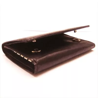 Brown Genuine Leather Men's Keychain Holder Case Thin Key Rings Trifold Wallet • $13.41