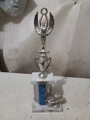 Vtg 1973 SNOWMOBILE Race TROPHY 3rd Place Stock Class A  Cook Sno-Days Cook MINN • $25