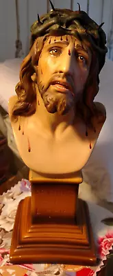 Vintage Chalkware Bust Of Jesus Very Realistic • $14.99