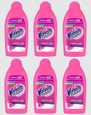 6 Vanish Hand Carpet Shampoo Oxi Action Carpet Care & Upholstery Cleaner 450ml • £18.99