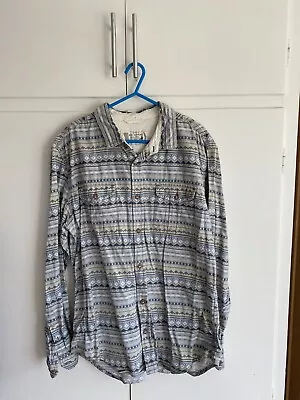 £5 • Buy Mens Shirts Long Sleeve Aztec Print Size L