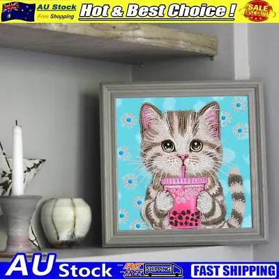 $11.09 • Buy 5D DIY Partial Special Shaped Drill Diamond Painting Cat Kit Home Decor (YXC255)