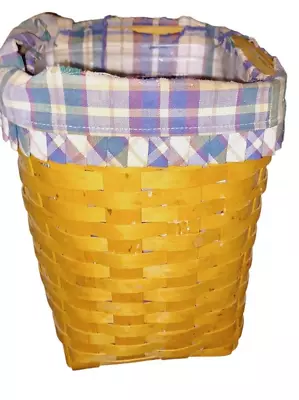 Vintage 2002 Longaberger Plaid Lined Basket With Liner • $3.99