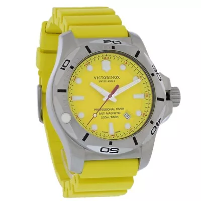 Victorinox I.N.O.X. Pro Diver Mens Yellow Dial Stainless Quartz Watch 241735 • $357