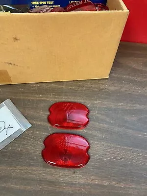 1947-1956 Chevy Panel Suburban Truck Brake Tail Light Lamp Lenses Pair 1122 • $19.99