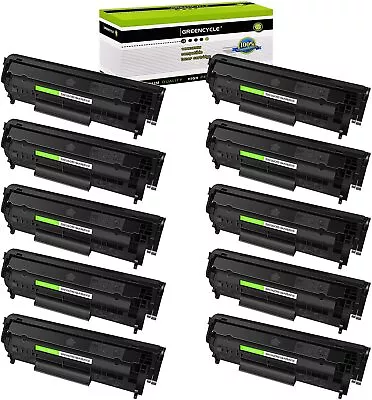 GREENCYCLE 10PK Q2612A 12A Toner Cartridges Fits For HP LaserJet 1015 1018 1020 • $69.99