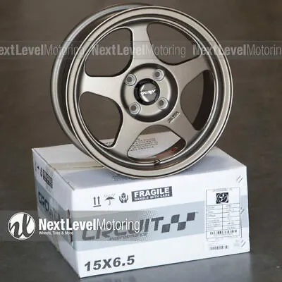 Circuit CP22 15x6.5 4-100 +35 Flat Bronze Wheels Fits Mazda Miata Spoon Style • $449.99