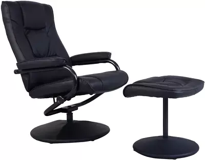 Recliner Chair W/Ottoman 360 Degree Swivel PU Leather Armchair W/Footrest Leis • $269.99