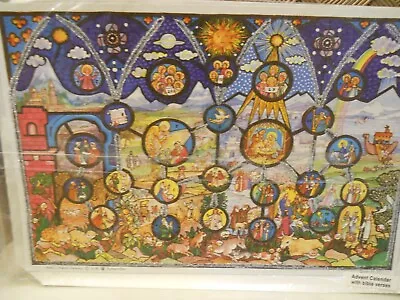 Vintage Stuttgart Rohr Christmas Advent Calendar Germany  12 X 8  -stained Glass • $9.99