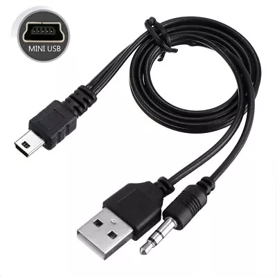 Mini USB To 3.5mm Stereo Audio W/ Power Adapter Cable For Bluetooth Speaker GPS • $9.50