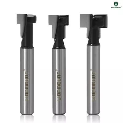 £7.49 • Buy 3pcs 1/4  Shank TCT Keyhole T-Slot Router Bit Dia:3/8 5/16 1/2 Wood Cutter Set