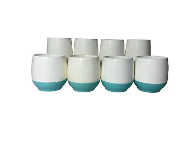 $25 • Buy VACRON Cup Set Lot Of 8 Bopp Decker Insulated Cups Turquoise Blue USA 2 Sizes