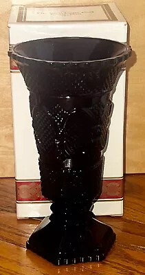 Vintage Avon Cape Cod Ruby Red Glass Footed Flower Vase 8  Tall Brand New! • $11.99