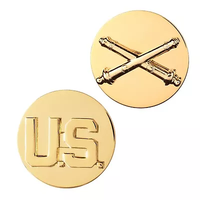 U.S. Army Enlisted Branch Insignia Pin Collar U.S. & Field Artillery New (pr) • $14.50