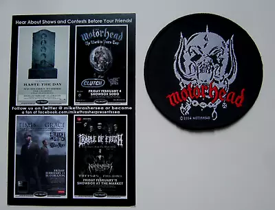 Motörhead / Motorhead LOT 2004 Patch AND 2010 Concert Handbill Card • $10.99