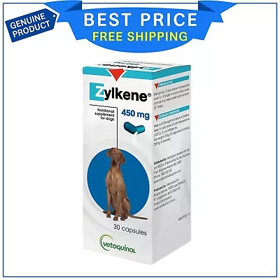 ZYLKENE Nutritional Supplement For Dogs 15 To 60 Kg 450 MG 30 Capsules • $86.99