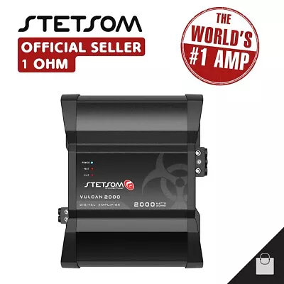 Stetsom Vulcan 2000 1 Ohm Amplifier 2K Amp HD Bass & Voice Car - USA Shipping • $204.99